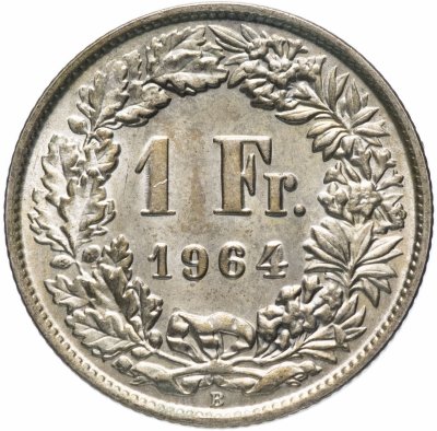 купить Швейцария 1 франк (franc) 1964