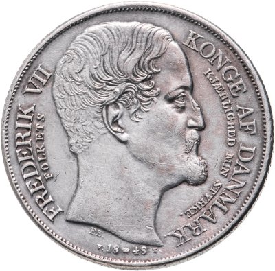 купить Дания 1 специес-ригсдалер (rigsdaler species) 1848 "Смерть Кристиана VIII и коронация Фредерика VII"