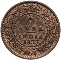 купить Индия (Британская) 1/12 анны (anna) 1933 Георг V