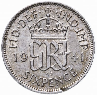 купить Великобритания 6 пенсов (pence) 1941