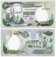 Купить Колумбия 200 песо 1992 (Pick 429A)