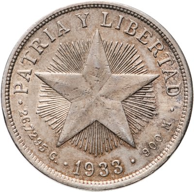 купить Куба 1 песо (peso) 1933