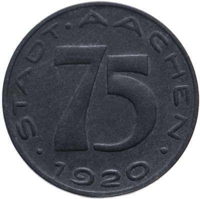 купить Германия, Аахен 75 пфеннигов 1920 "Альфред Ретель"