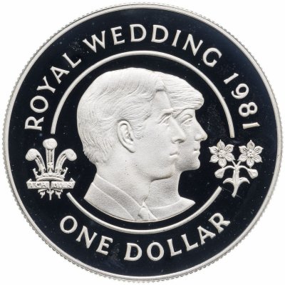 купить Бермуды 1 доллар (dollar) 1981 Свадьба принца Чарльза и леди Дианы