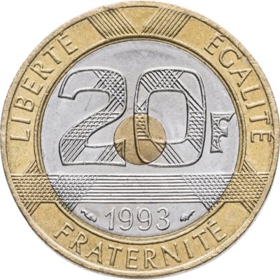 купить Франция 20 франков (francs) 1993