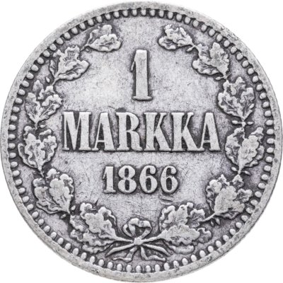 купить 1 марка 1866 S Российская Финляндия