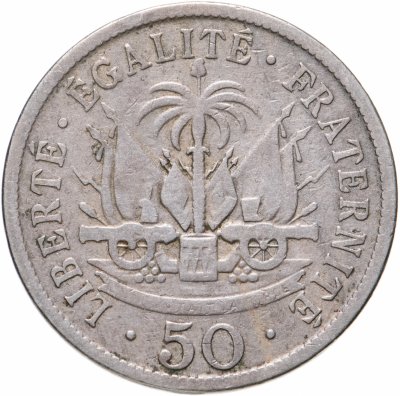 купить Гаити 50 сантимов (centimes) 1908