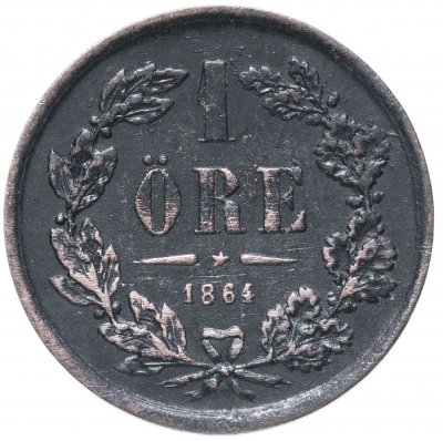 купить Швеция 1 эре (ore) 1864 Буквы LA под бюстом