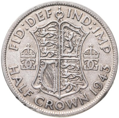 купить Великобритания 1/2 кроны (crown) 1943