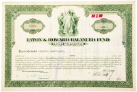 купить Акция США EATON & HOWARD BALANCED FUND 1950- 1960 гг.