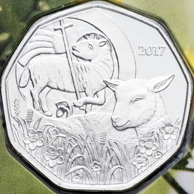 купить Австрия 5 евро 2017 "Пасхальный ягненок" BU в блистере