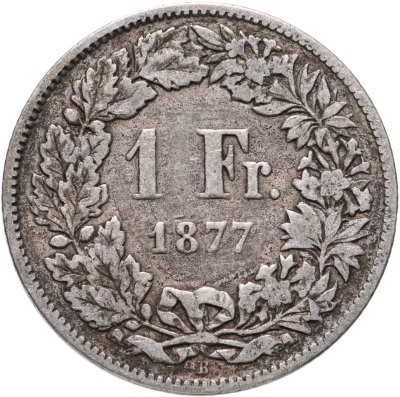 купить Швейцария 1 франк (franc) 1877