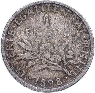 купить Франция 1 франк (franc) 1898