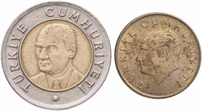 купить Турция набор из 2 монет 1989-2005