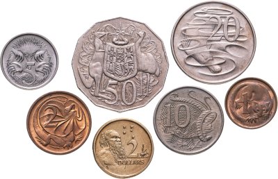купить Австралия, набор из 7 монет 1966-1994 (1 цент - 2 доллара)