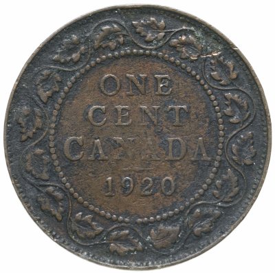 купить Канада 1 цент (cent) 1920