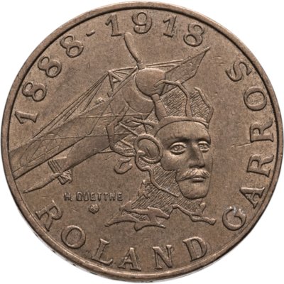 купить Франция 10 франков (francs) 1988 "100 лет со дня рождения Ролана Гарроса"