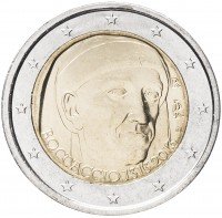 Купить Италия 2 евро 2013 "700 лет со дня рождения Джованни Боккаччо"