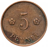 купить Финляндия 5 пенни (pennia) 1919-1940