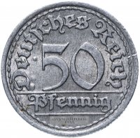 купить Германия (Веймарская республика) 50 пфеннигов (pfennig) 1920-1922