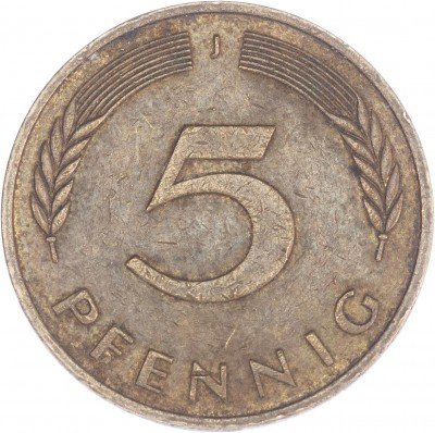 купить Германия 5 пфеннигов 1989