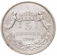 купить Австро-Венгрия 5 крон 1900 (монета для Венгрии)
