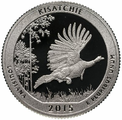 купить США 25 центов (квотер, 1/4 доллара, quarter dollar) 2015 Национальный лес Кисатчи