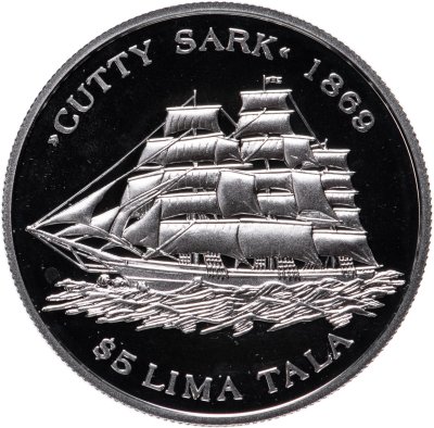 купить Токелау 5 долларов 2005 Парусник Cutty Sark