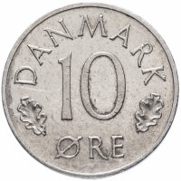 Купить Дания 10 эре 1973-1988, случайная дата