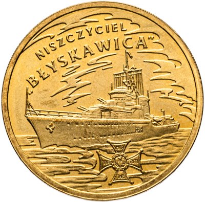 купить Польша 2 злотых 2012 "Эсминец «Молния» (ORP «Blyskawica» Destroyer) "