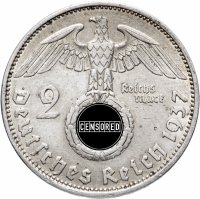 Купить Германия (Третий рейх) 2 рейхсмарки (reichsmark) 1937 "А" - Берлин