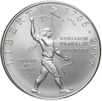 купить США 1 доллар 2006 "300 лет со дня рождения Бенджамина Франклина, змей"