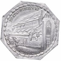 купить Германия (Нюрнберг) нотгельд 20 пфеннигов 1921 "Колбасная лавка" трамвайный жетон