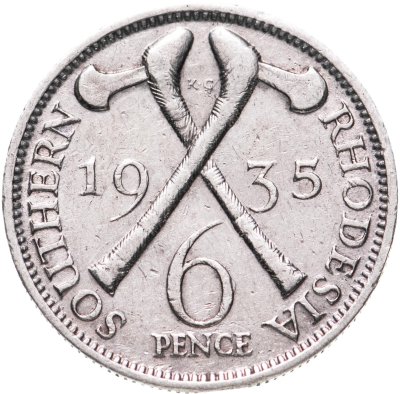 купить Южная Родезия 6 пенсов (pence) 1935