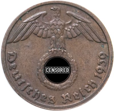 купить Германия, Третий рейх 1 рейхспфенниг (reichspfennig) 1939 D