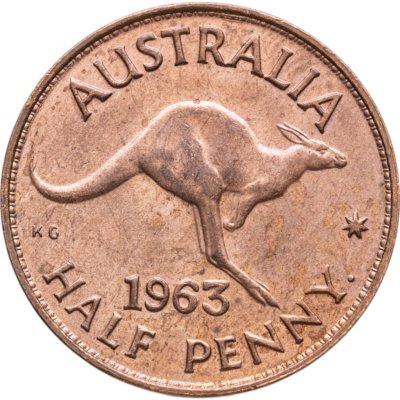 купить Австралия 1/2 пенни (penny) 1963