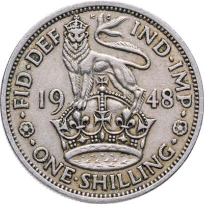 купить Великобритания 1 шиллинг (shilling) 1948 Английский шиллинг - лев, стоящий на короне