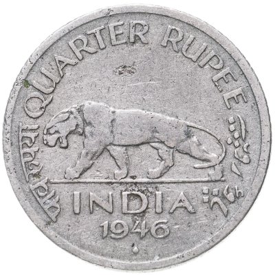 купить Британская Индия 1/4 рупии (rupee) 1946