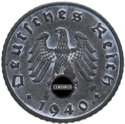 купить Германия, Третий рейх 5 рейхспфеннигов (reichspfennig) 1940, знак монетного двора: "F" - Штутгарт