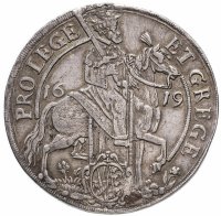 Купить Германия Саксония-Альбертина Дрезден 1/2 талера 1619 Иоганн Георг I Викариатный талер