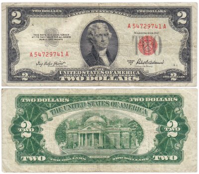купить США 2 доллара 1953 series 1953A (Pick 380a)