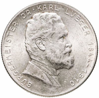 купить Австрия 2 шиллинга (shillings) 1935 25 лет со дня смерти Карла Люгера