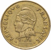 купить Новая Каледония 100 франков (francs) 2006-2017, случайная дата