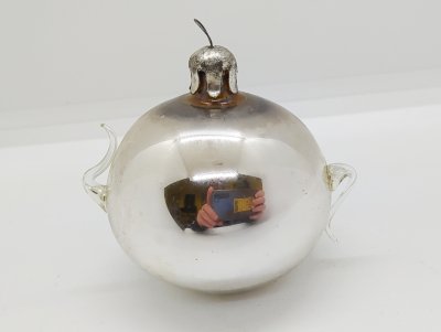купить Игрушка ёлочная "Чайник", стекло, краска, металл, СССР, 1950-1970 гг.