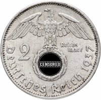 Купить Германия (Третий рейх) 2 рейхсмарки (reichsmark) 1937 "А" - Берлин