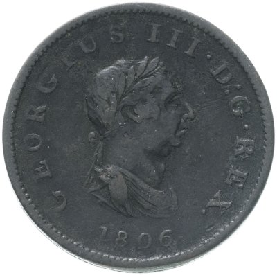 купить Великобритания 1/2 пенни 1806