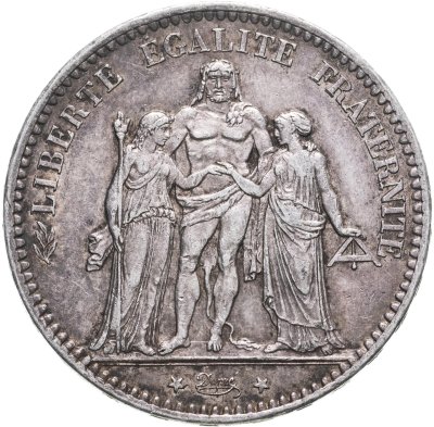купить Франция 5 франков (francs) 1875