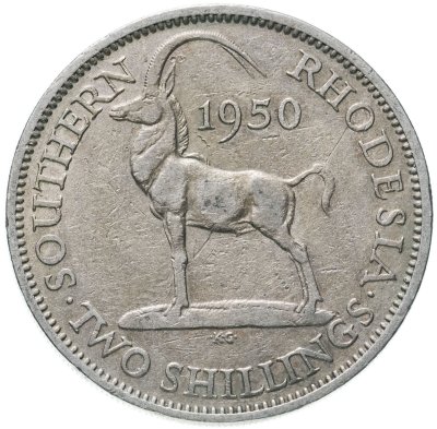 купить Южная Родезия 2 шиллинга (shillings) 1950