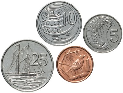 купить Каймановы острова набор из 4-х монет: 1, 5, 10 и 25 центов 1999-2019, случайная дата
