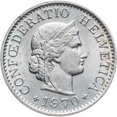 купить Швейцария 5 раппенов 1970